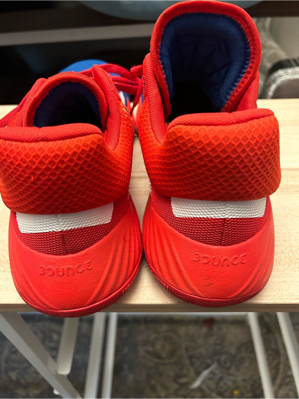 Marvel Men's Red and Blue Athletic Basketball Shoes - Picture 3 of 5